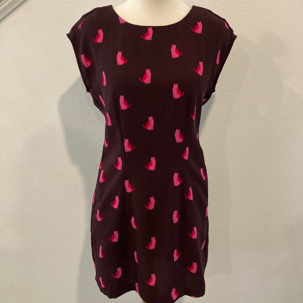 Ann Taylor LOFT Cat Print Dress
